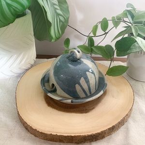 Pottery Cheese Cloche / butter dish